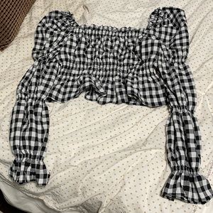 checkered linen blouse!